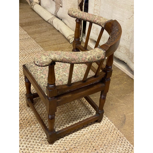 1860s Antique English Corner Chair For Sale - Image 6 of 13