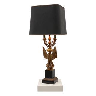 Hollywood Regency Lamp with Eagle by Deknudt, Belgium Ca. 1980 For Sale
