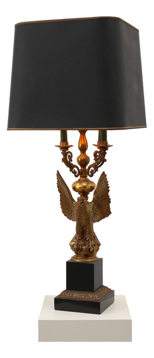 Hollywood Regency Lamp with Eagle by Deknudt, Belgium Ca. 1980