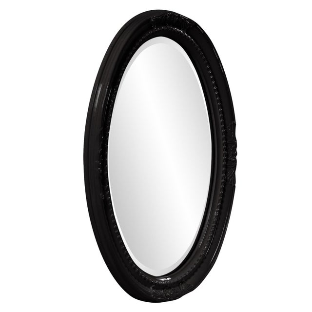 Queen Anne Queen Ann Mirror - Glossy Black For Sale - Image 3 of 9