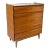 Walnut Mid-Century Modern Sculptural 5 Drawer High Chest Dresser For Sale