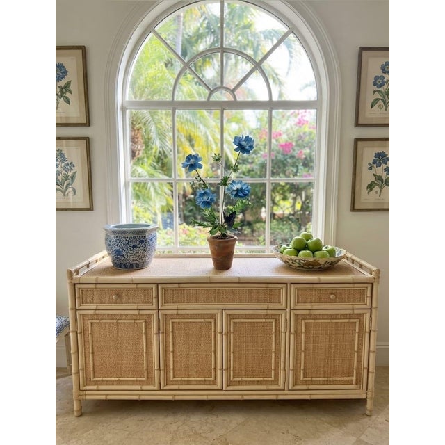 Hand-Crafted Metal Blue Botanical Arrangement in Aged Terracotta Pot For Sale - Image 11 of 12