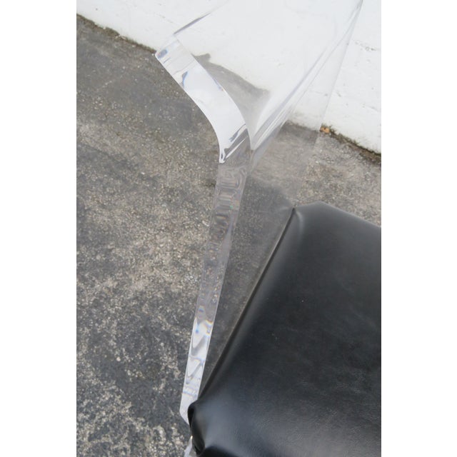 Hollywood Regency Vintage Lucite Vanity Chair 6252 For Sale - Image 14 of 15