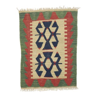 Vintage Persian Shiraz Kilim Rug - 02'00 X 02'10 For Sale