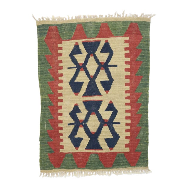 Vintage Persian Shiraz Kilim Rug - 02'00 X 02'10 For Sale