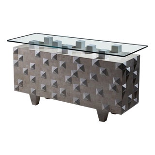 21st Century Modern Console Table in Scagliola Technique For Sale