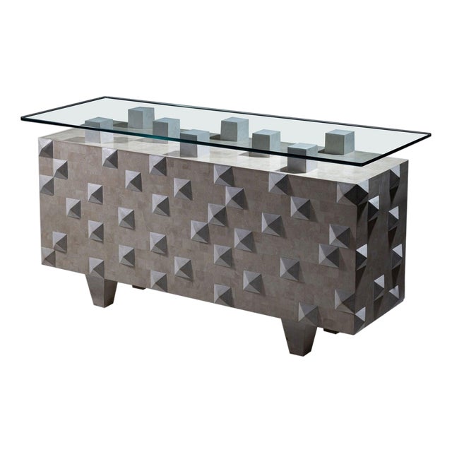 21st Century Modern Console Table in Scagliola Technique For Sale