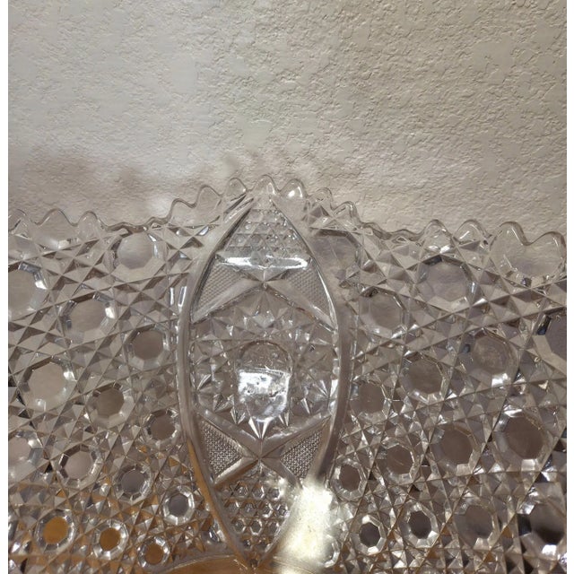 Antique McKee Glass Co. Eapg Punch Bowl With Stand – Circa 1894 Rotec Pattern | Victorian Pressed Lead Crystal For Sale - Image 11 of 17