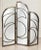 1980s Art Deco Style Metal Mirrored Room Divider 72 Tall For Sale - Image 4 of 5