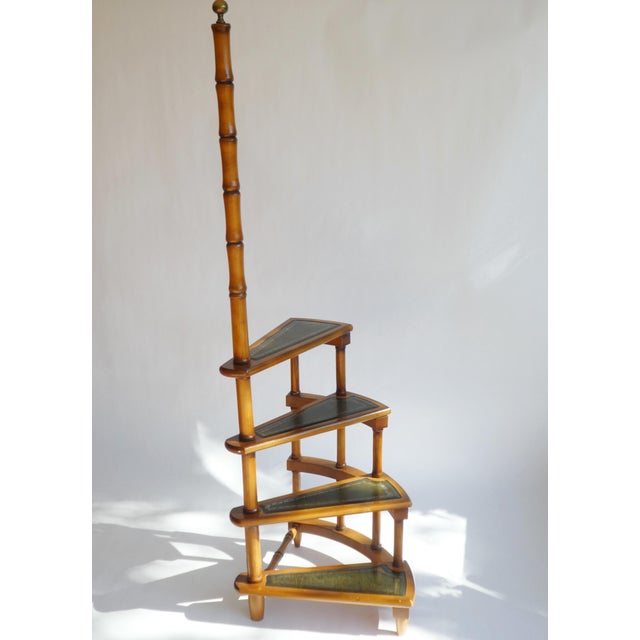 Victorian Wooden Library Staircase, 1960s For Sale - Image 6 of 11