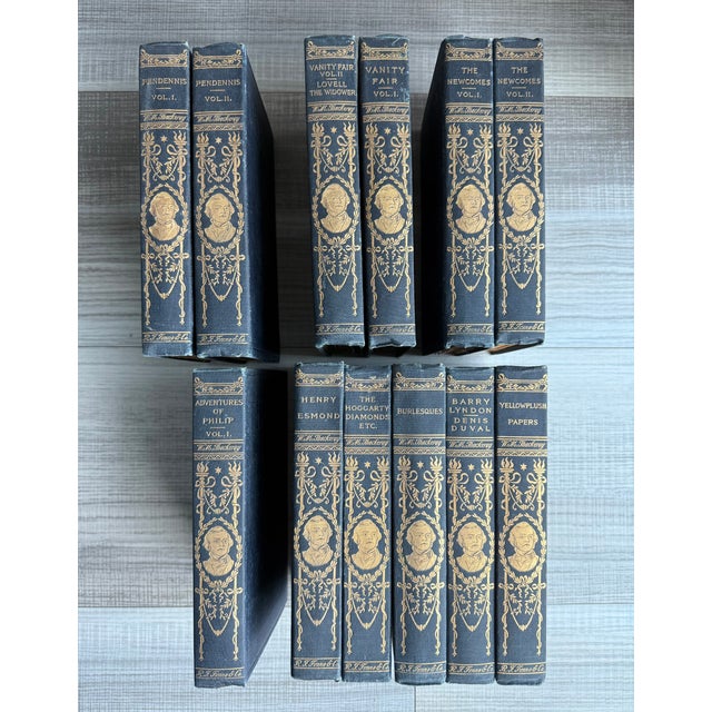 1900 William Makepeace Thackeray Antique Book Collection - 12 Volumes For Sale - Image 9 of 10