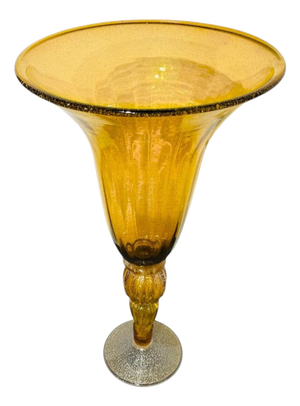 Large Vase Murano Glass attributed to Barovier and Toso, 1950s