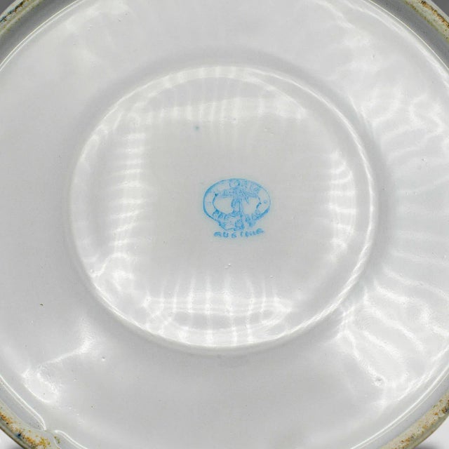 Ceramic 1900's Pair of Antique Display Plates For Sale - Image 7 of 8
