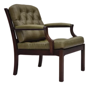 Scandinavian Armchair in Leather & Teak Wood, 1970s