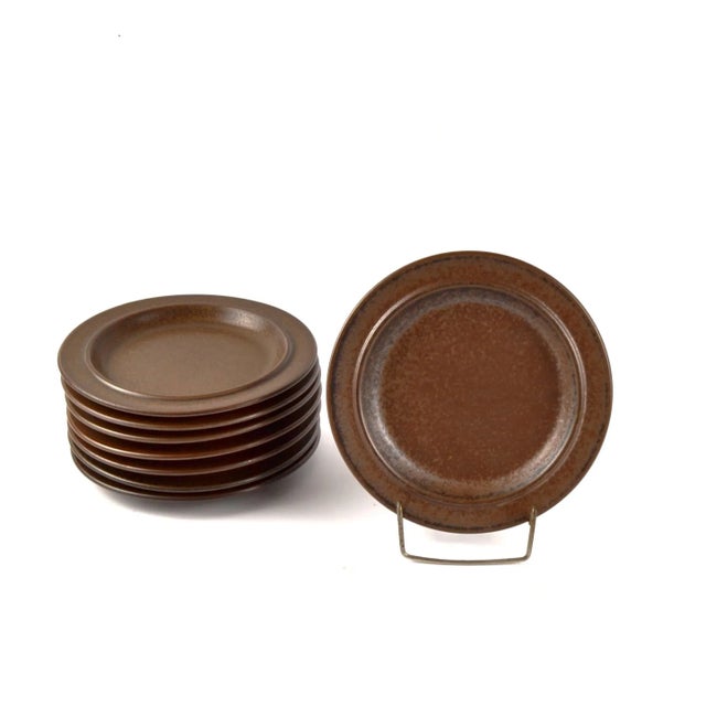 Model Ruska Dessert Plates by Ulla Procope for Arabia, 1970s, Set of 8 For Sale - Image 3 of 4