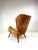 Sculptural 1950's Danish lounge chair. Splayed stained Birch legs.
