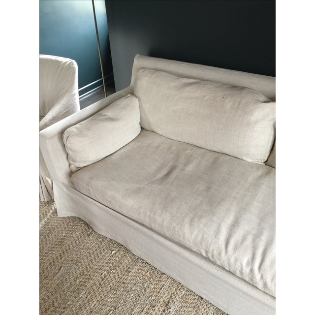 Restoration Hardware Track Arm Slip Cover Sofa Chairish