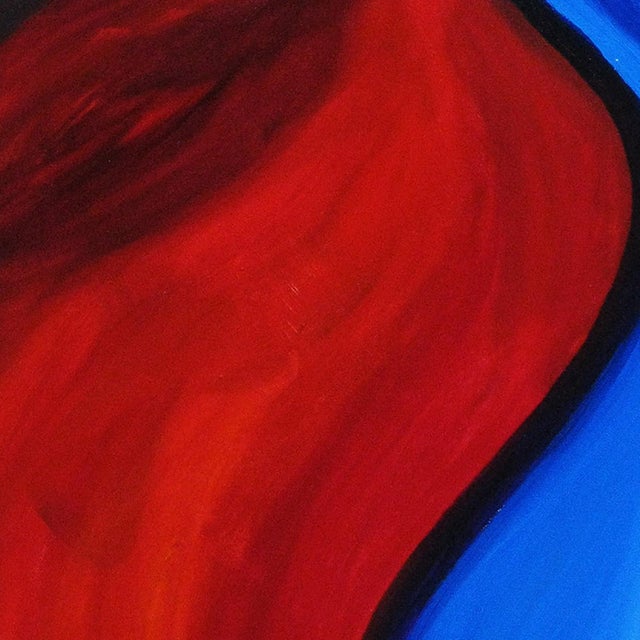 2000 - 2009 Ping Pong Feast – Abstract Figurative Acrylic Painting – 40 X 30 In For Sale - Image 5 of 7