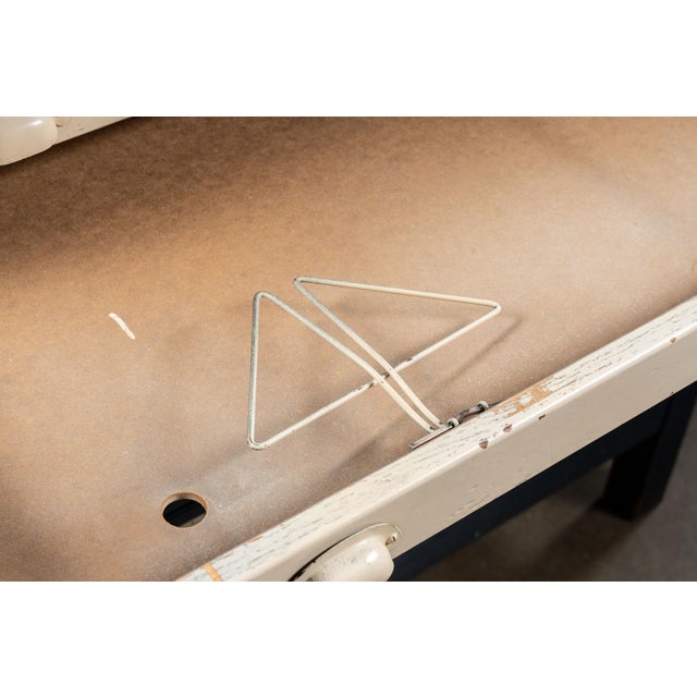 Wood 1930s Painted Oak Flat File Cabinet in Blue For Sale - Image 7 of 12