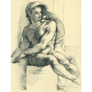 “Persian Sibyl, After Michelangelo” Contemporary Original Charcoal Figure Drawing by David Orrin Smith For Sale