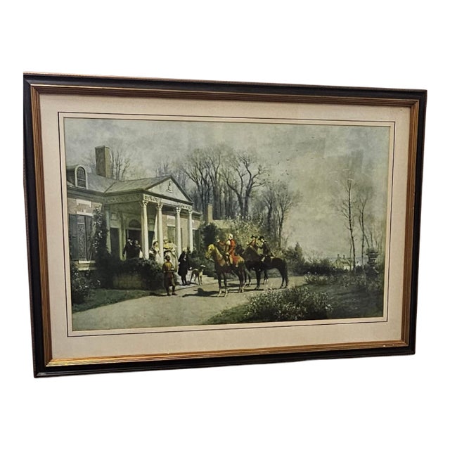Early 1900s "The Departing Guests" Original Print by Alfred Wordsworth For Sale