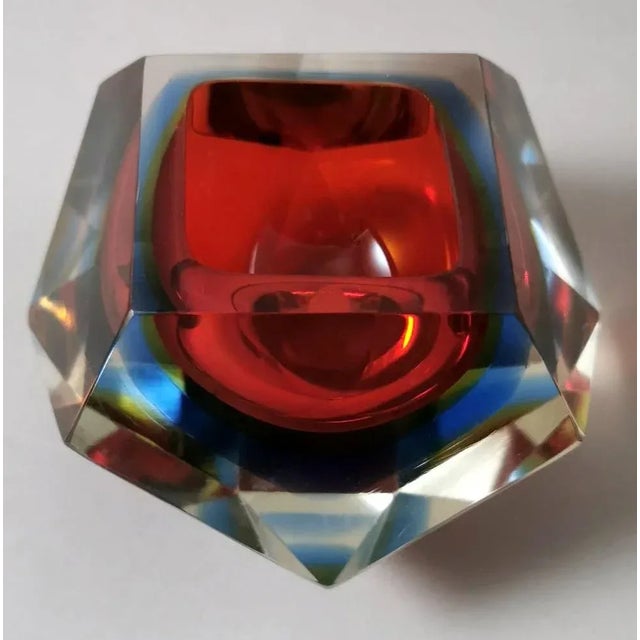 Alessandro Mandruzzato Mandruzzato Style Murano Ashtray "Vetro Sommerso" For Sale - Image 4 of 12