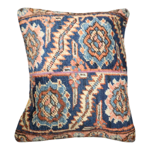 Antique Zabihi Collection Persian Heriz Sewn Rug Pillow