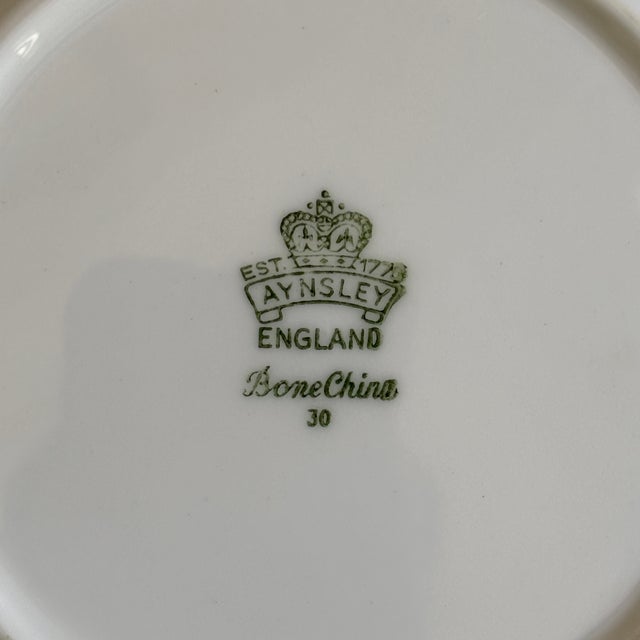 Vintage English Bone China Shamrock Decorative Dessert Plate For Sale - Image 11 of 12