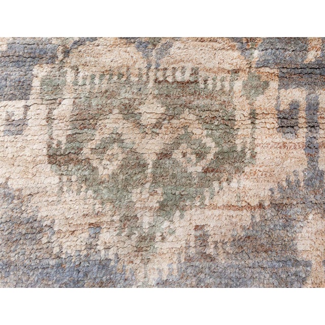 Modern Contemporary Mallow Mint Abstract Handmade Rug by Doris Leslie Blau For Sale - Image 3 of 9