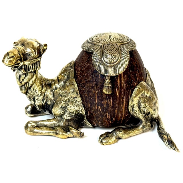 Late 19th Century Franz Bergman Style 19th-Century Austrian Bronze & Coconut Camel Inkwell For Sale - Image 5 of 12