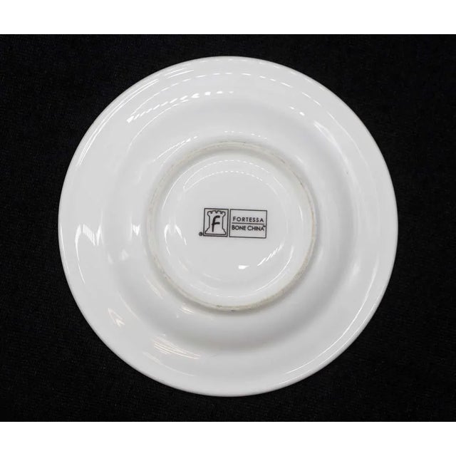 Modern Waldorf Astoria Fortessa Bone China Espresso Plate For Sale - Image 3 of 5