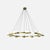 Mid-Century Brass & Opaline Murano Chandelier, 1960s For Sale - Image 5 of 5