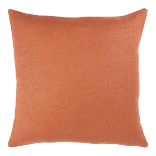 Schumacher Piet Performance Linen 18" Pillow In Ginger For Sale