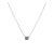 18k(750) White Gold Natural Diamond Square Box Shape Pendant Necklace With Chain For Sale