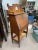 Antique Tiger Oak Flip Down Cabinet For Sale - Image 9 of 11