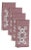 Sharland England Floral Embroidered Tulpina Napkins in Dusty Pink - Set of 4 For Sale