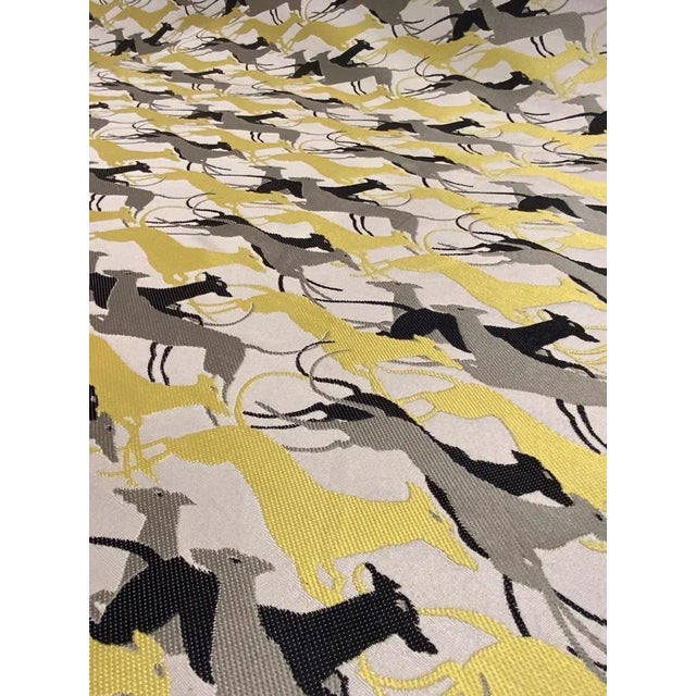 2020s Schumacher Diamond Dogs Chartreuse 173720 Designer Fabric - 36.5 Yards For Sale - Image 5 of 5
