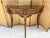 French Francesco Molon Louis XVI Style Walnut Demilune Console Table- Made in Italy For Sale - Image 3 of 18