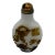 Opaline or Milk Glass Snuff Bottle With Auspicious Symbols in Brown Overlay For Sale
