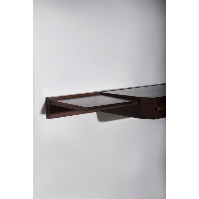 Wood Italian Wall Console attributed to Dino Cavalli, 1960 For Sale - Image 7 of 15