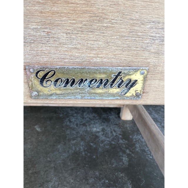 Vintage Distressed Coventry Teak Garden Bench For Sale - Image 11 of 11