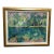 Mid 20th Century Original Oil Painting — Impressionist Garden Pond, Signed Charlotte L. Jerman For Sale
