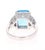 6.94 Carat Blue Topaz Diamond 14 Karat White Gold Ring, Size 7.5 For Sale - Image 4 of 5