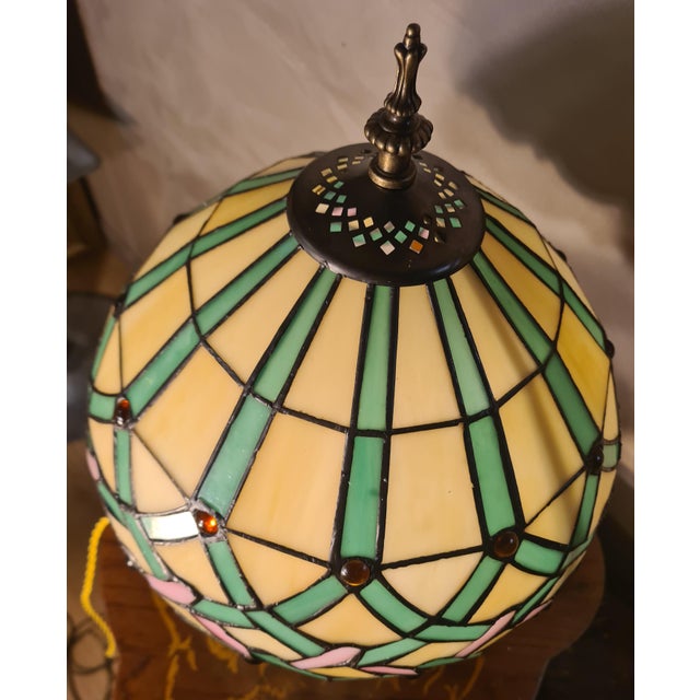 Art Nouveau Bronze and Brass Table Lamp, 1900, in Very Good conditions. Designed 1890 to 1919 European Plug (up to...