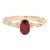 1.22ctw Diamond and Ruby Twisted Ring, 14k Yellow Gold, Ring Size 6 For Sale