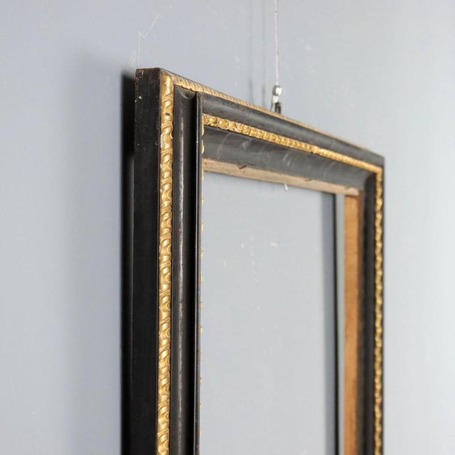 Wood Neoclassical Frame in Ebonized Fruitwood For Sale - Image 7 of 10