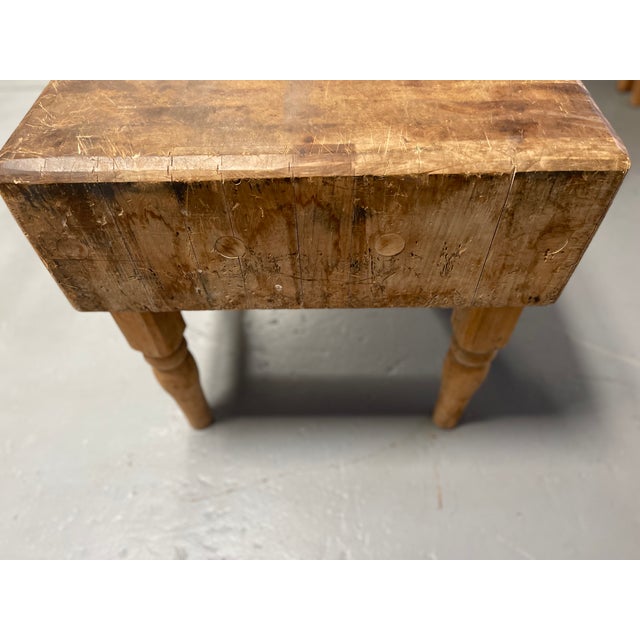 Wood 1950s Mid Century Butcher Block For Sale - Image 7 of 7
