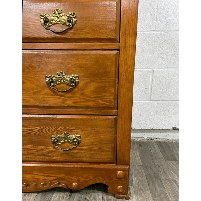 Late 20th Century Vintage Drop Front Secretary Writing Desk Bureau by R. Miner Furniture For Sale - Image 5 of 12