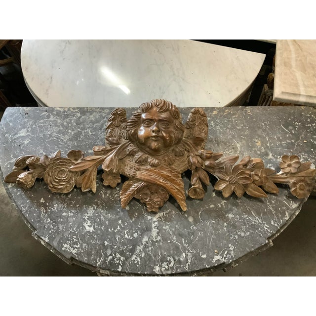 Early 20th Century Pair of Carved Putti Decorative Wall Plaques For Sale - Image 9 of 10