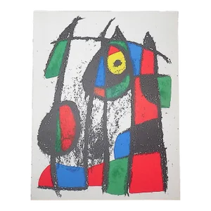 Vintage Ltd. Ed. Mid 20th C. Original Design Abstract Joan Miro Lithograph
